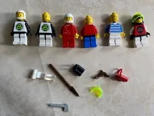 LEGO Minifigures Lot of 6 Mixed Minifigures w/ Parts & Accessories Plastic