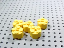 LEGO Lot of 5 Yellow Round 2x2 Bricks AY