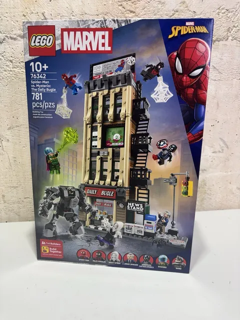 LEGO Marvel Spider-Man vs. Mysterio: The Daily Bugle Building Set, 781 Pcs, 10+