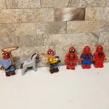 LEGO Spider-Man Minifigure Lot Carnage Iron Cowboy Spider-Horse Marvel 5pc