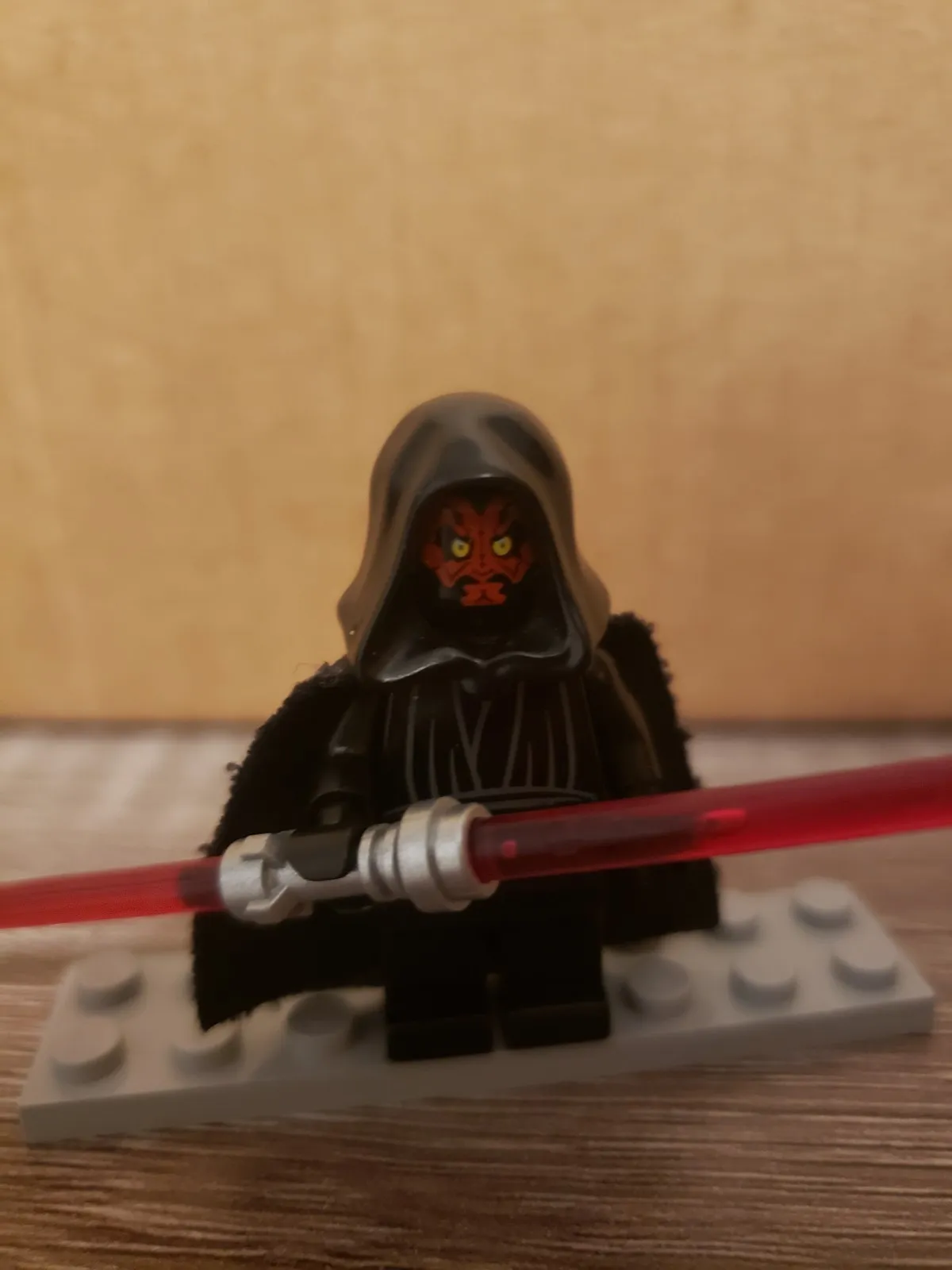 LEGO Darth Maul Minifigure Minifig sw0003 Star Wars Hood Dual Blade Lightsaber
