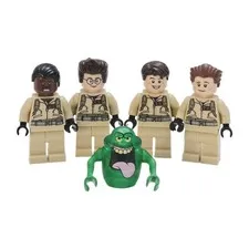 Lego Ghostbusters Ecto-1 Minifigures Egon Peter Raymond & Winston w/ Slimer