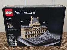 LEGO Architecture Louvre #21024 Landmark Series Complete 695 Pieces *Box Damage