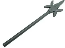 Lego Part 43899 Dark Bluish Gray Castle Minifig Weapon Pike 4 Side Blades D809