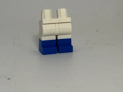 Lego Leg-Hips and Legs with Molded Blue Lower Legs / Boots Pattern