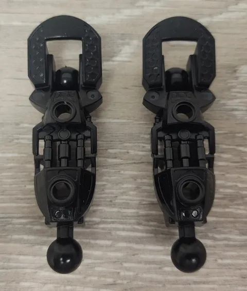 Lego 53548 57475 Black Bionicle Toa Inika Leg Lower Section Piece Part Lot Of 2