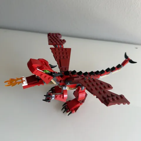 Lego Creator: Red Creatures 31032 Retired Complete Dragon Snake And Scorpion