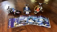 Lot of 3 LEGO Technic vehicle sets, vintage 1990s w/ Instructions.