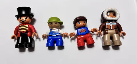 LEGO DUPLO Minifigure Lot 4 Ringmaster, Eskimo and 2 more