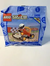 LEGO 1997 RACE SET 6406 "GO-CART" MINT IS SEALED POLYBAG