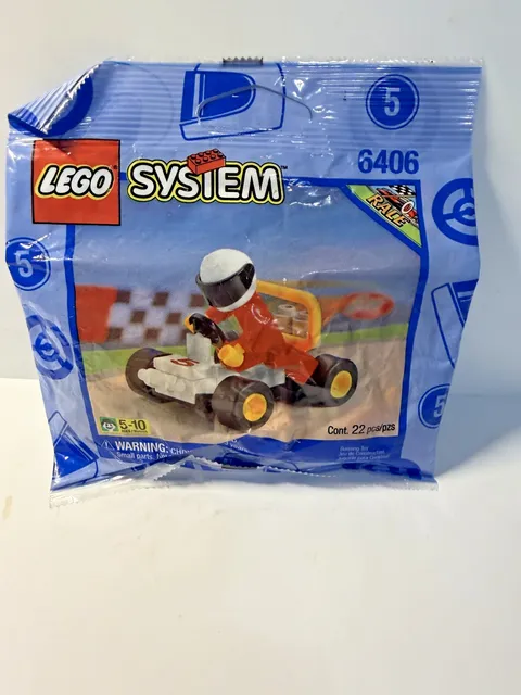 LEGO 1997 RACE SET 6406 "GO-CART" MINT IS SEALED POLYBAG