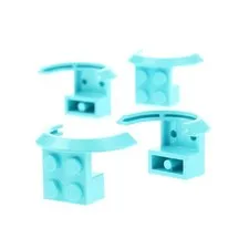 4x LEGO Radkasten 4x2 1/2 x 1 2/3 Light Azure Blue Wheel Arch 50745