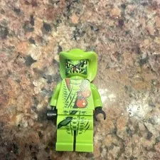 LEGO Green Snake Hooded Minifigure w/ Black Hands, Plastic Figure Character