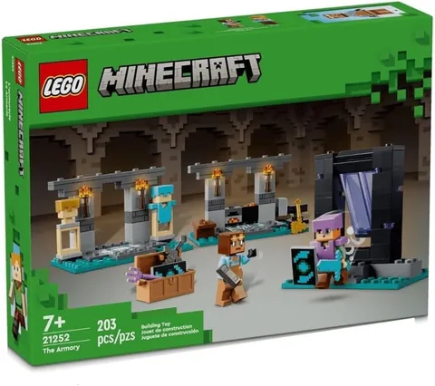 LEGO Minecraft The Armory Building Set Figures Alex & Armorsmith 203 pcs (21252)