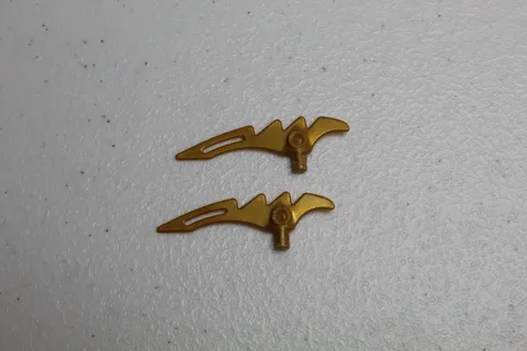(2) LEGO Pearl Gold Scythe Blades #98141