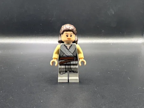 LEGO MINIFIGURE STAR WARS REY - LIGHT BLUISH GRAY TIED ROBE SW0866