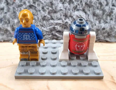 LEGO Star Wars Christmas Sweater C-3PO + R2-D2 sw1238 sw1241 Advent Calendar Lot