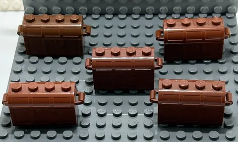 Lego 4738a 4738b Treasure chest brown x5
