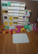 Vintage 1990s Lego Duplo Playhouse My House Walls Doors Windows 50+ Pieces