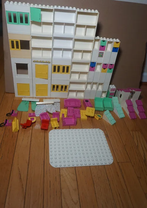 Vintage 1990s Lego Duplo Playhouse My House Walls Doors Windows 50+ Pieces