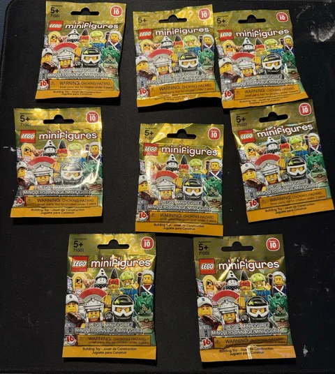 LEGO Series 10 Collectible Minifigure Blind Bags Lot Of 8