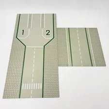 3x Lego Baseplate Gray Road 32x32 Road Crosswalk & Driveway Pattern Fire Station