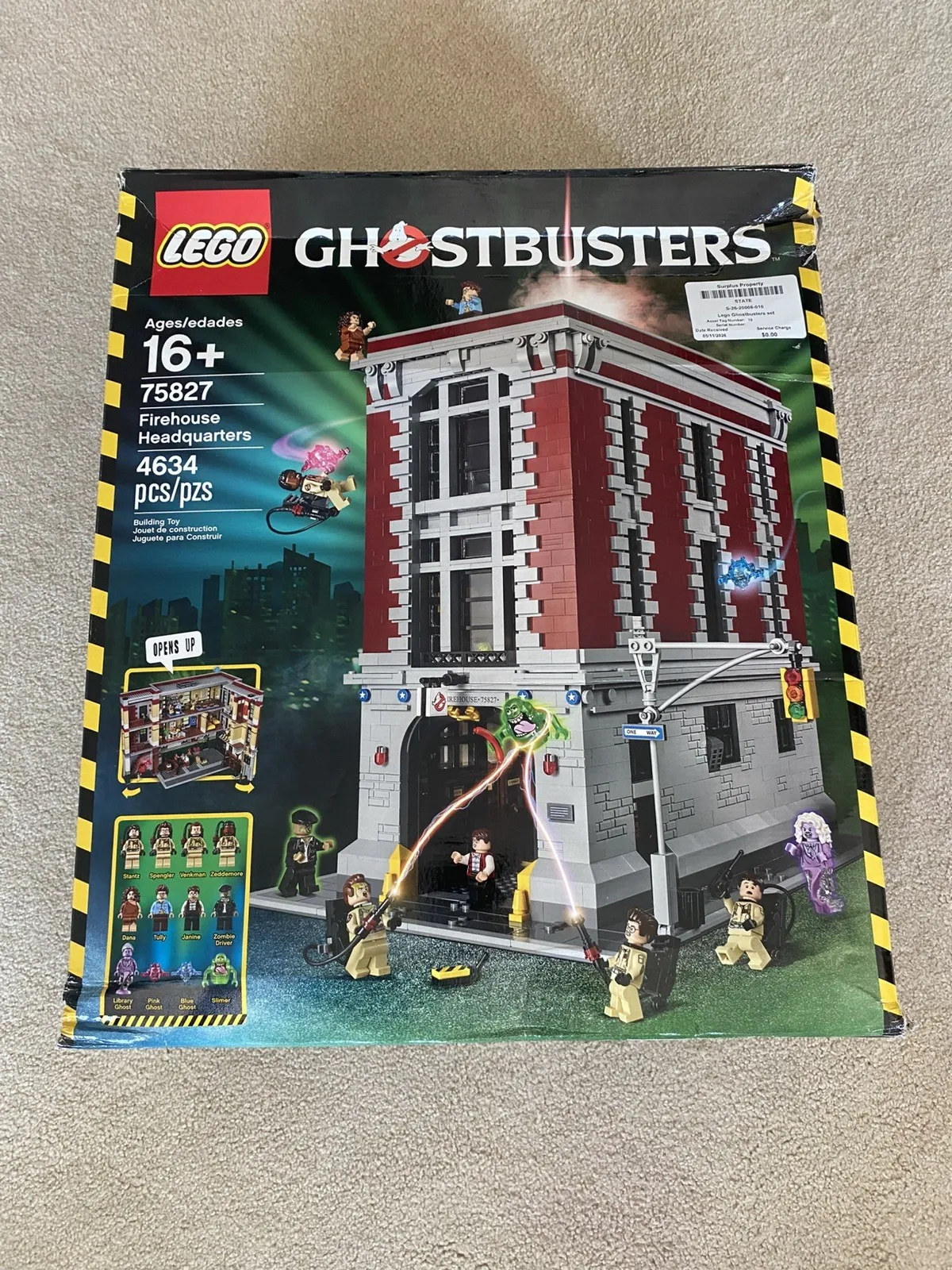 LEGO 75827 Ghostbusters Firehouse HQ (Box ONLY) (Damaged) 