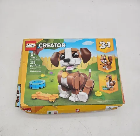 LEGO Creator 3-in-1 Playful Puppy 336 Pcs, 31382, 8+ Damaged Box
