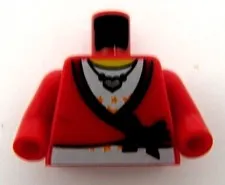 LEGO Torso Sweater Cropped With Bow Heart Necklace Pattern 973pb0580c01 No Hands