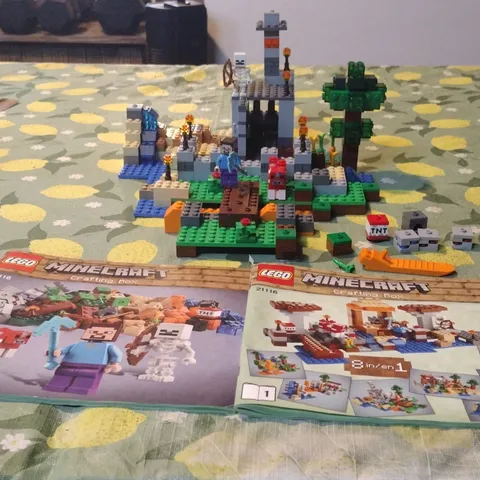 LEGO Minecraft: Crafting Box (21116) 100% Complete W/ Manuals ,No Box!!!!