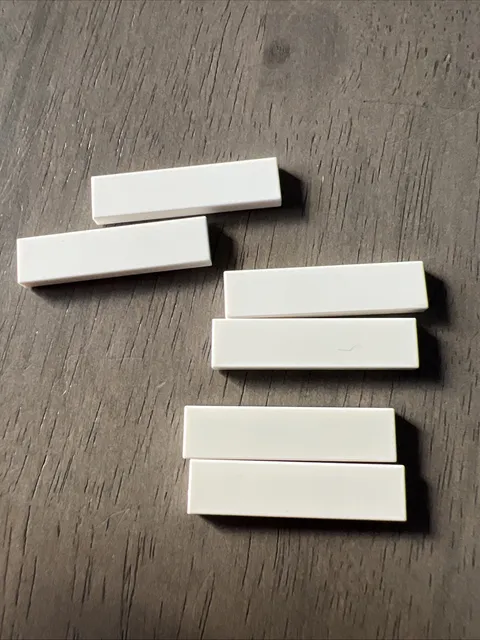 LEGO 2431 White Tile 1x4 - 6 Pieces
