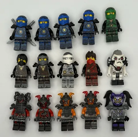 LEGO Ninjago Hands Of Time Minifigure Lot Kai Cole Jay Zane Ultraviolet Lot (15)
