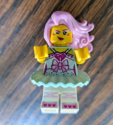 LEGO Minifigures Female Ballerina Dancer Minifigure Pink Hair Tutu Skirt