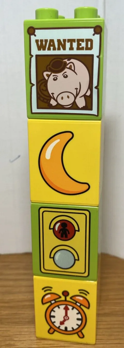 Lot Lego DUPLO 2 x 2 x 2 Printed Specialty Bricks Moon Alarm Clock