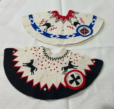 2 Lego Western Indian x172px2 Tepee White Cloth Tent Buffalo Horse 6763 *READ*