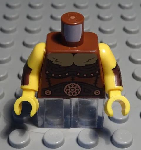 Lego figure accessories top torso new brown with decor