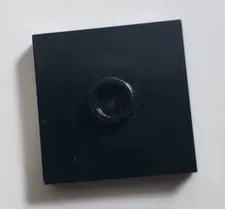 LEGO Black Plate, Modified 2 x 2 with Groove and 1 Stud in Center (Jumper) 87580