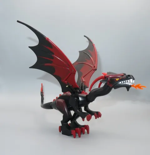 Lego Black red Dragon Fantasy Era Castle minifigure 7094 Kings Castle Siege