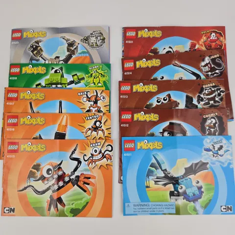LEGO Mixels Instruction Manuals Only lot - 10 Books Total