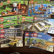 Lego Minecraft Speed And City Instruction Books ONLY. Lot Of 12 instructions