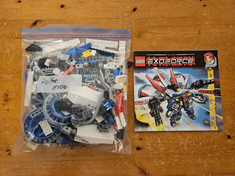LEGO 8106 Exo-Force Aero Booster 100% Complete w/ Instructions & All Stickers
