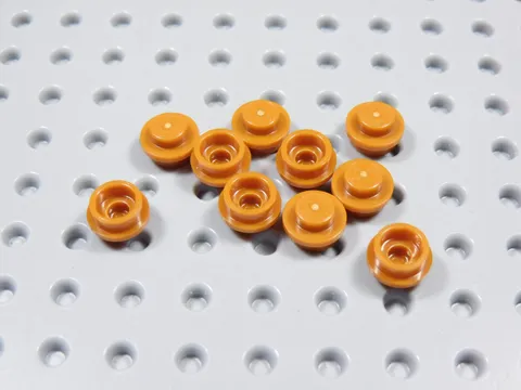 LEGO Lot of 10 Dark Orange Round 1x1 Plates BO