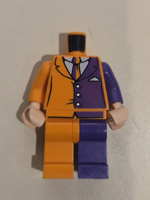 Authentic Lego DC Two Face Body And Legs Mini Fig Clean Condition
