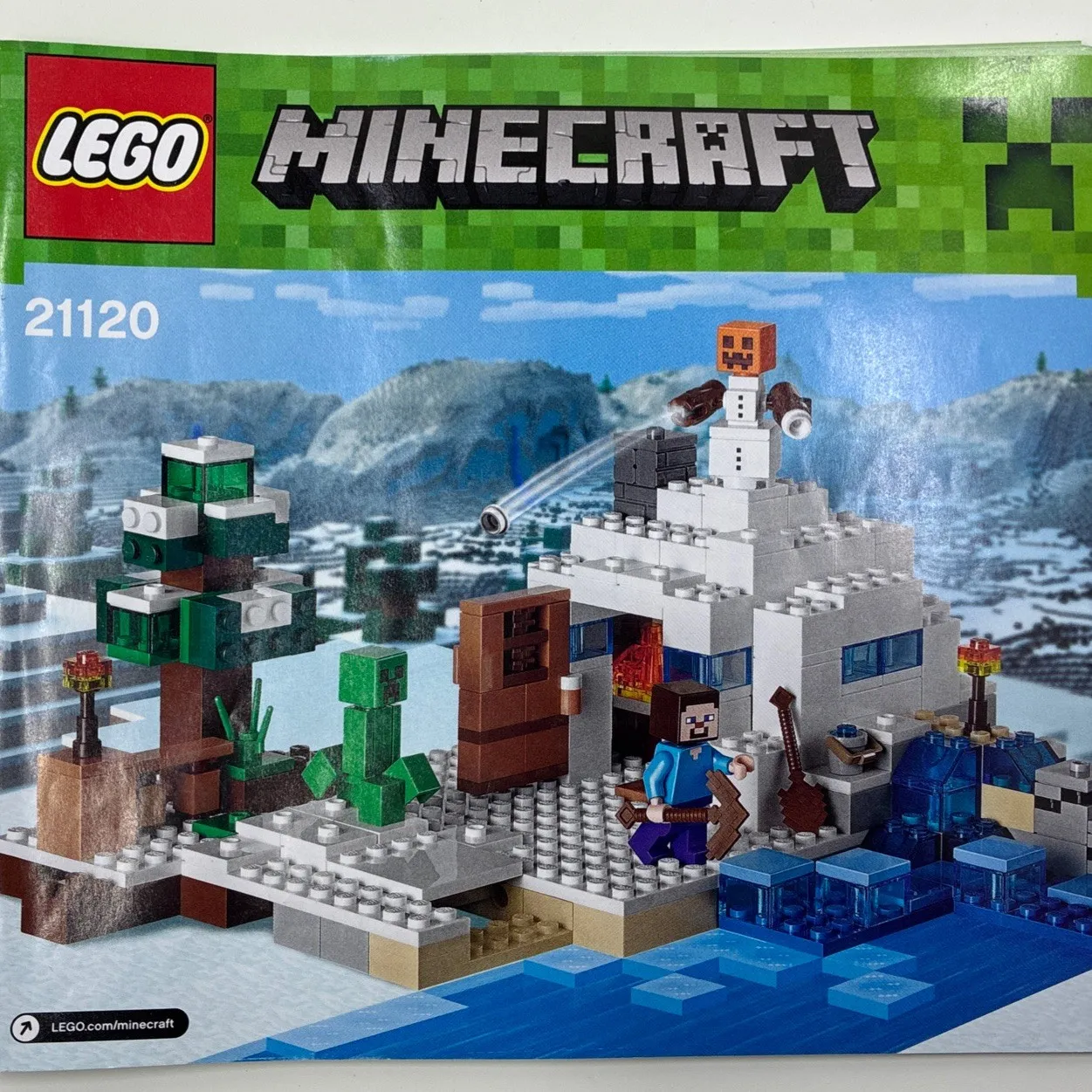 LEGO 21120 Minecraft The Snow Hideout Instruction Booklet Manual Only