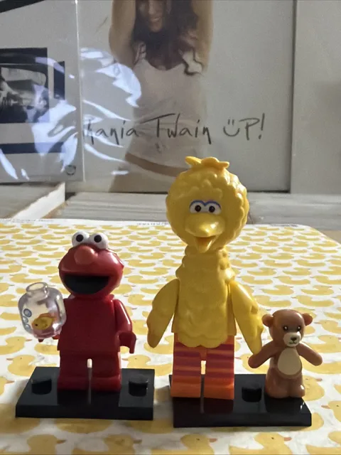 ELMO BIG BIRD TEDDY DOROTHY GOLDFISH BOWL LEGO MINIFIG sesame street jim henson