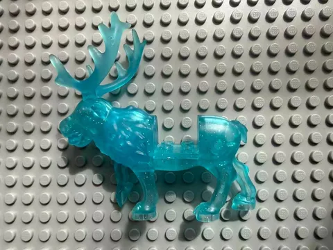 Lego Reindeer Prototype Glitter Trans-Light Blue reindeerpb01