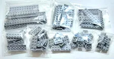 Lego Gray PLATES ONLY 100pc Bulk Lot 2x16 2x12 2x10 2x8 2x6 2x4 2x3 2x2 Corners