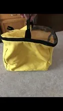Lego Yellow Zip Carry Case GUC! writing on inside