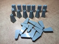 LEGO BULK LOT 27 LIGHT BLUISH GRAY SLOPES 75° 2X1X3 2X2X3