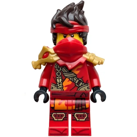 new LEGO NINJAGO Dragons Rising Season 3 Minifig - Kai with hair, shoulder armor